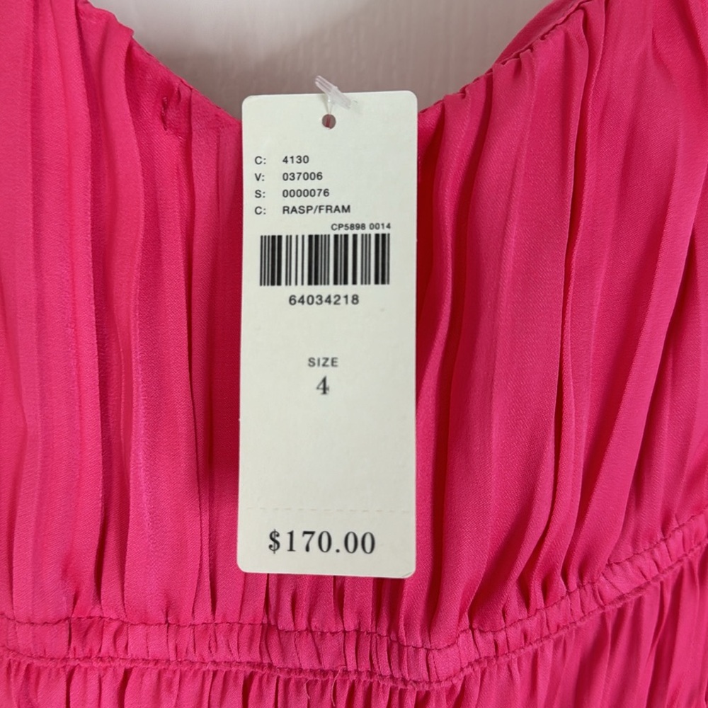 NWT Anthropologie Raspberry Ruched Slip Dress - Picture 3 of 6